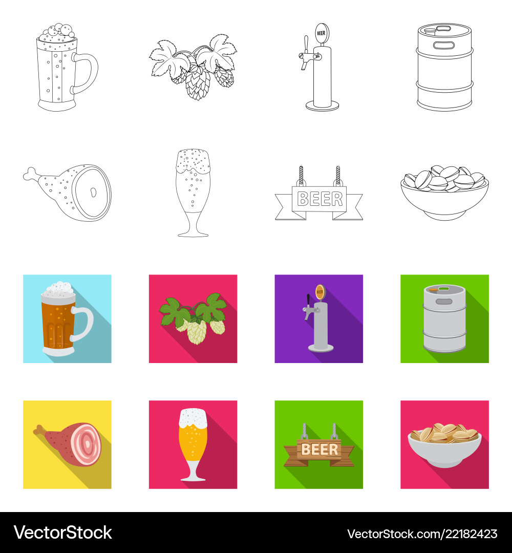 Isolated object of pub and bar icon set Isolated object of pub and bar icon set vector image