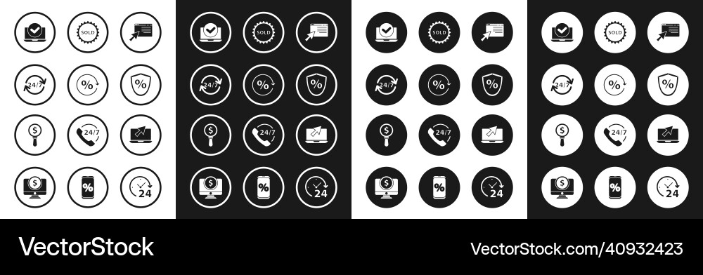 Set online shopping on screen discount percent Set online shopping on screen discount percent vector image