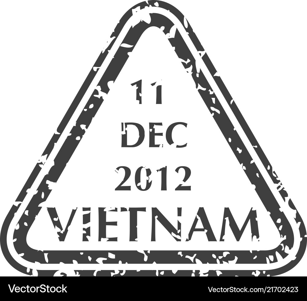 Vietnam Postal Stamp Vector Image