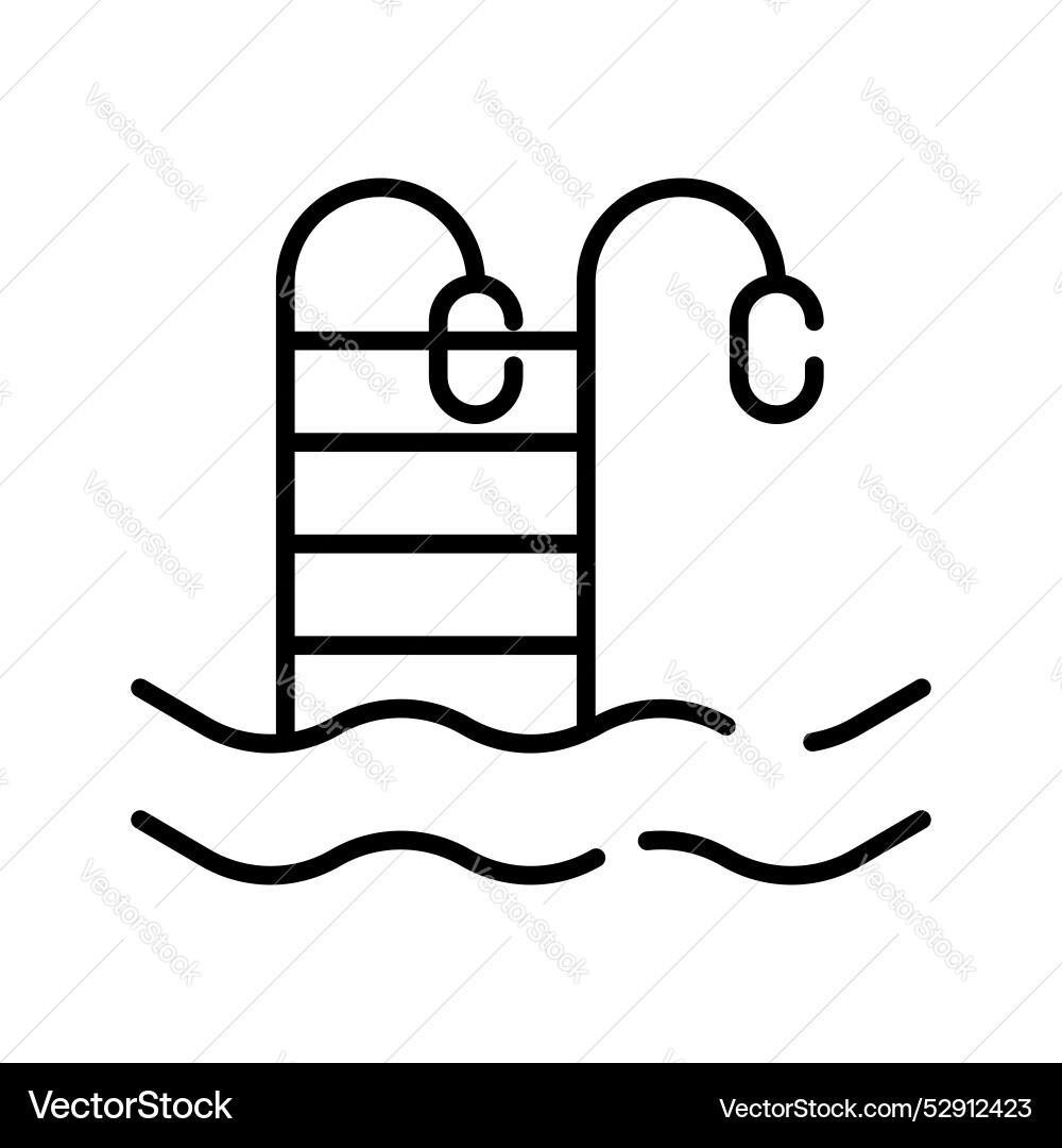 Visually appealing of swimming pool editable lap Vector Image