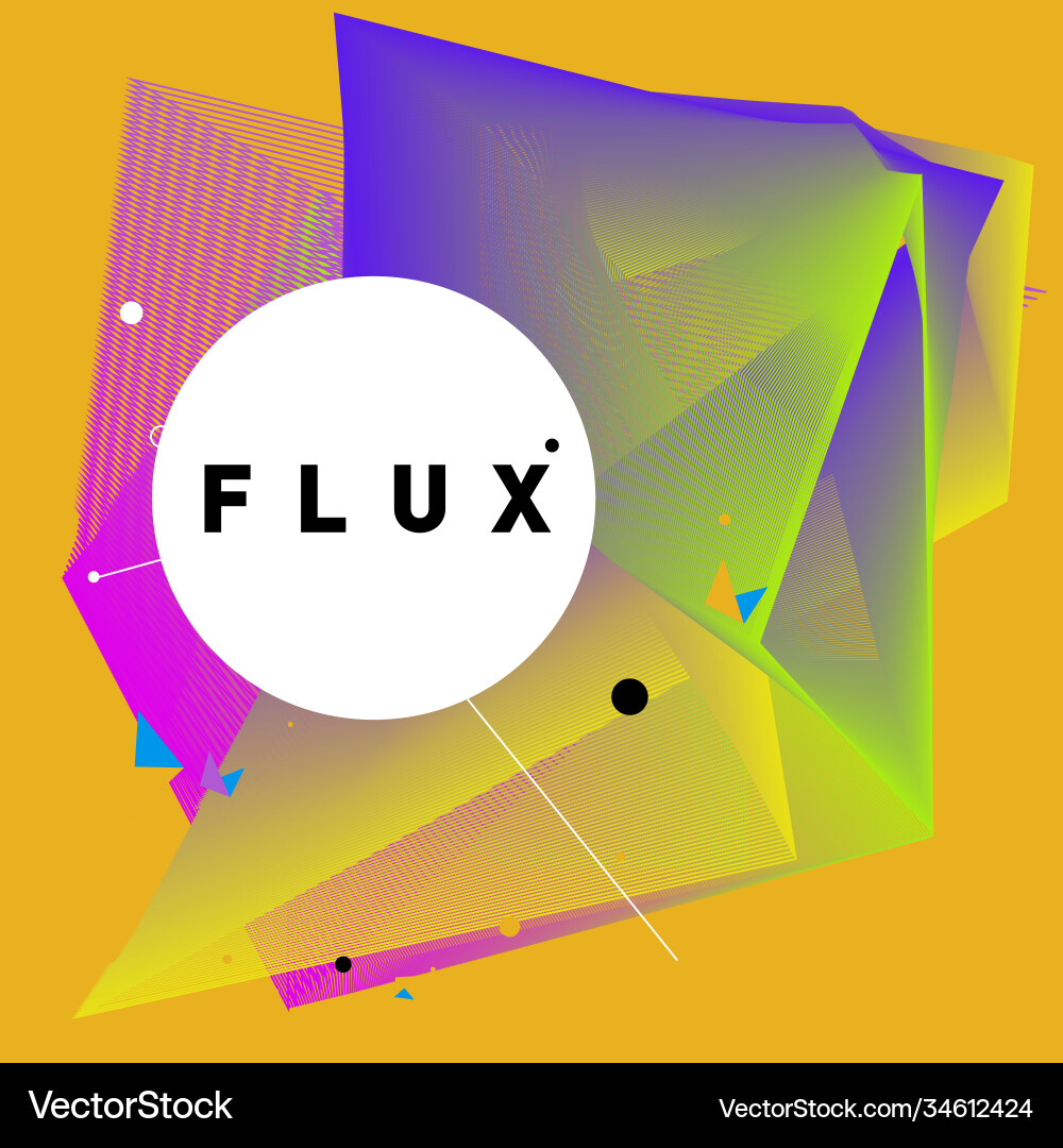 3d colorful wave background dynamic flux effect vector image