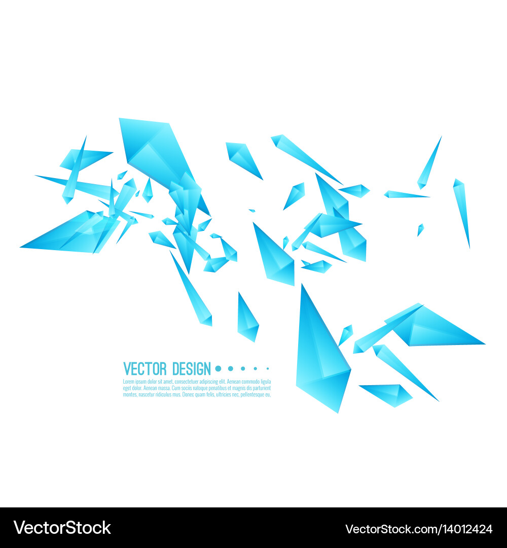 Abstract background with dynamic fragments Vector Image