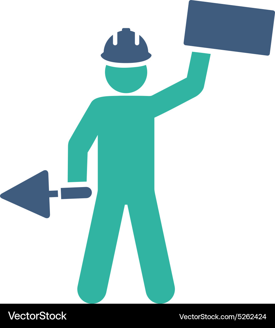 Builder icon from basic plain set vector image