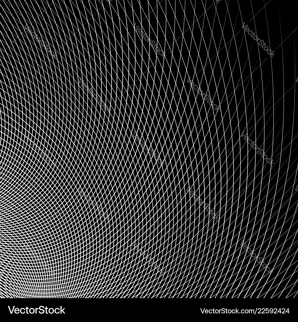 Grid - mesh of dynamic curved lines abstract Vector Image