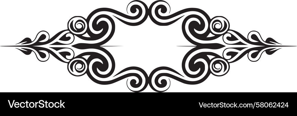 Intricate Scroll Border Vector Image