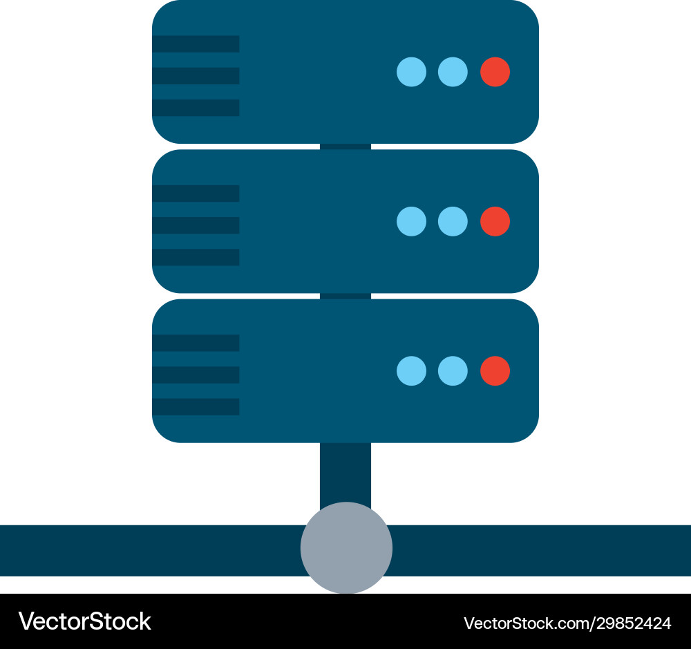 Isolated web hosting flat style icon design vector image