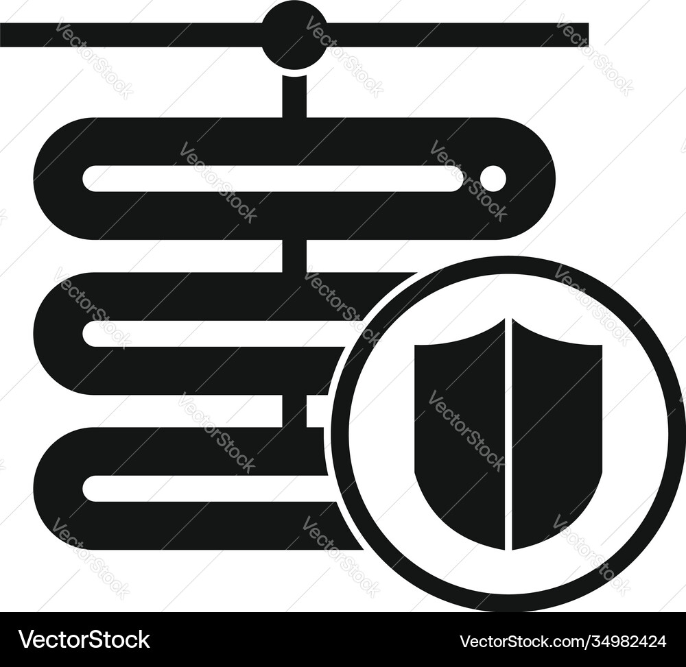Network server protect icon simple style Network server protect icon simple style vector image