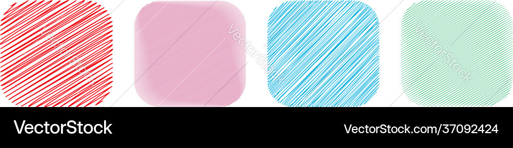 Rounded square with sketchy scribble doodle Rounded square with sketchy scribble doodle vector image