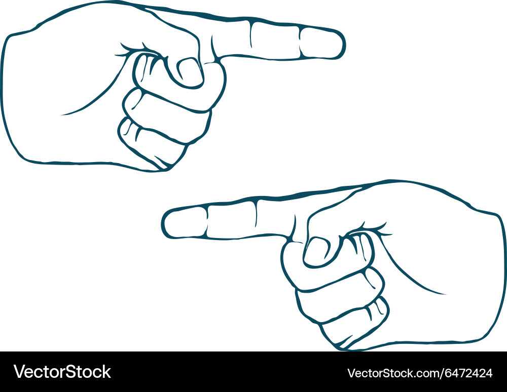 pointing at each other drawing