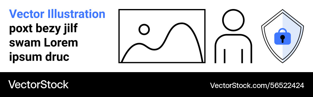 User profile with picture gallery and data User profile with picture gallery and data vector image