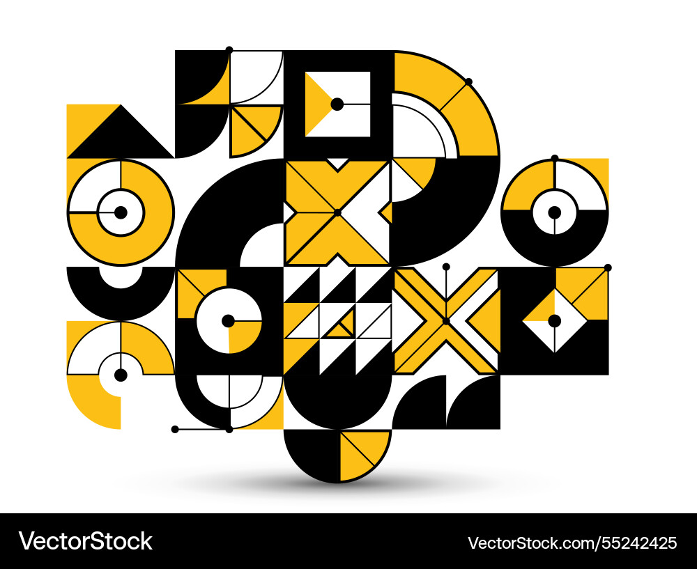 Abstract geometric pattern background isolated vector image