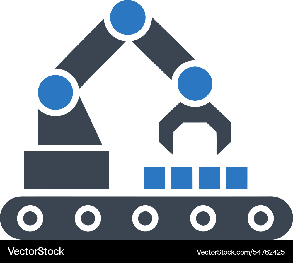 Automated assembly line icon vector image
