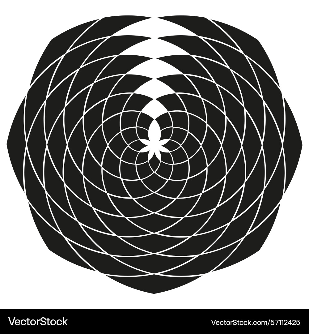 Black swirl shape abstract vortex circular Black swirl shape abstract vortex circular Vector Image