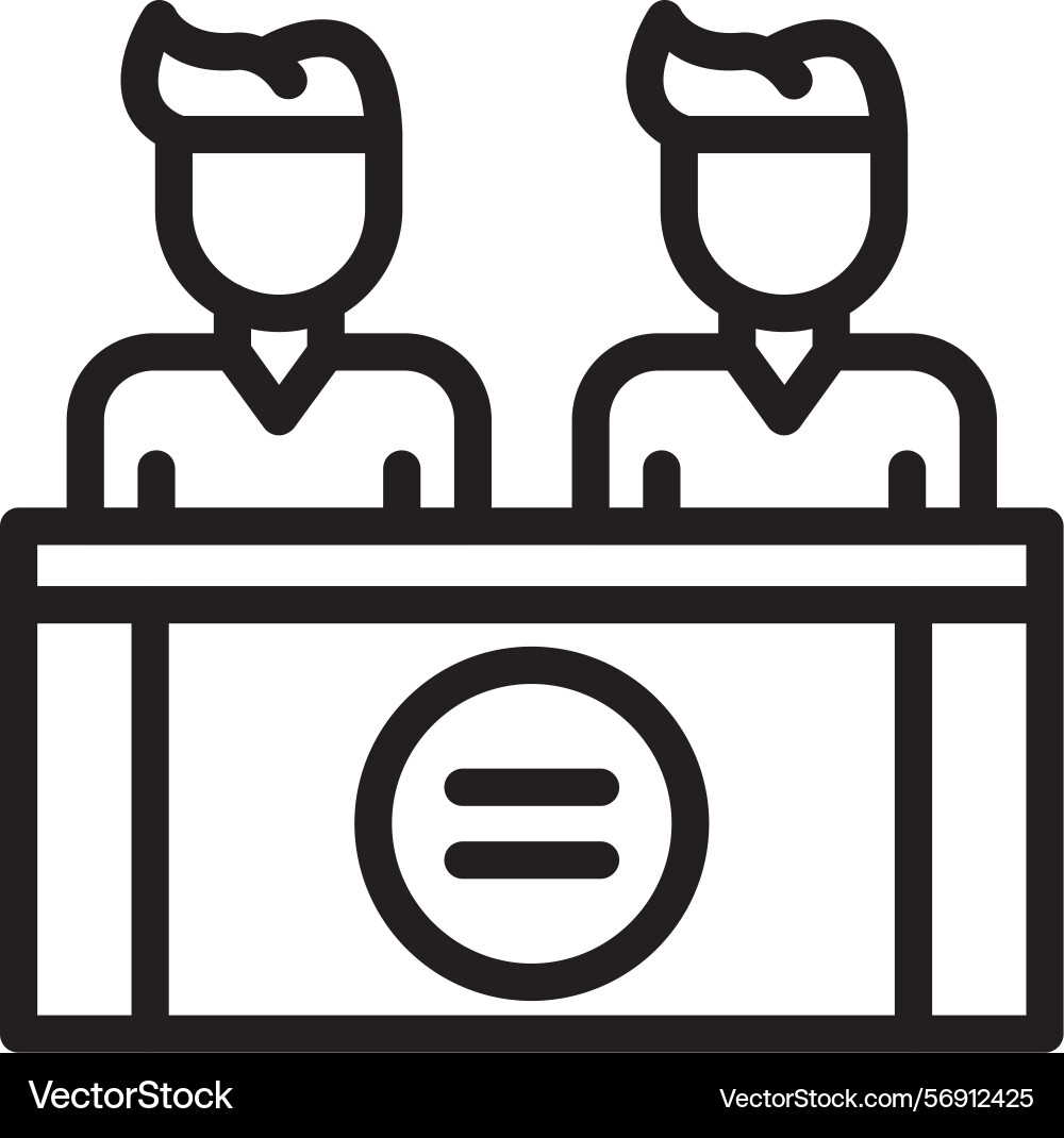 Call center infrastructure linear style icon vector image