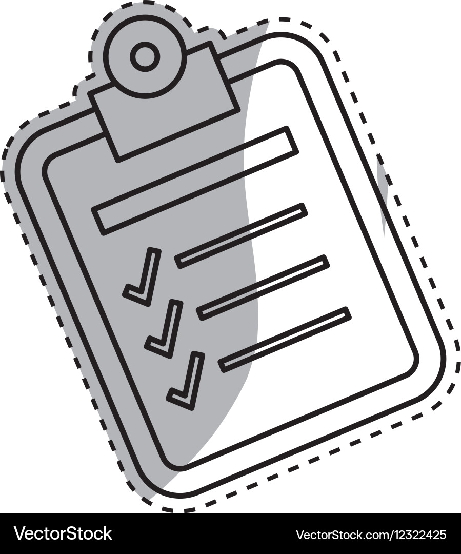 Checklist form symbol vector image