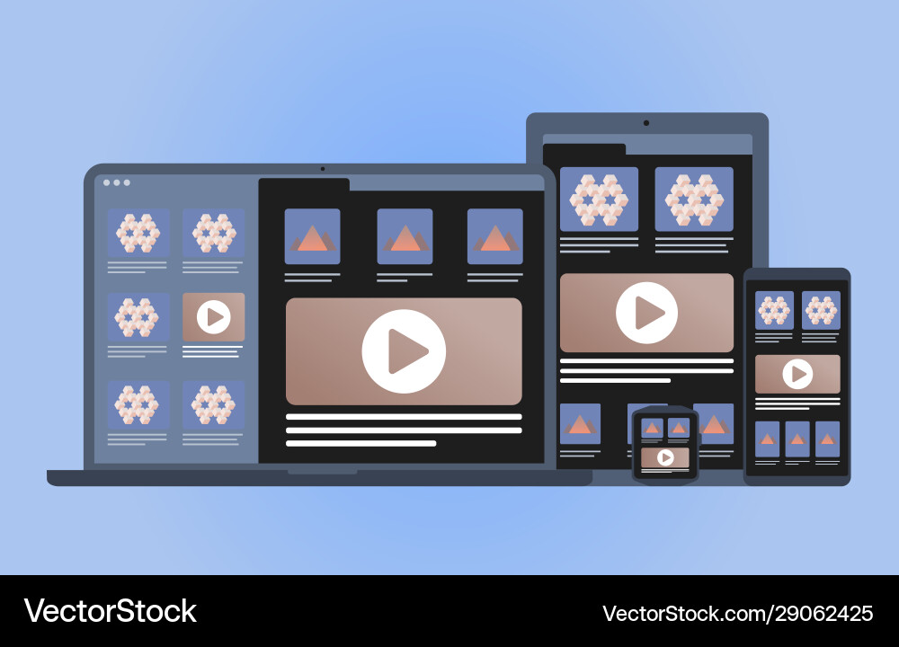 Cross platform development website concept vector image