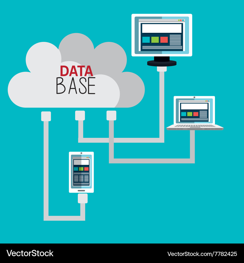 Data base design Vector Image