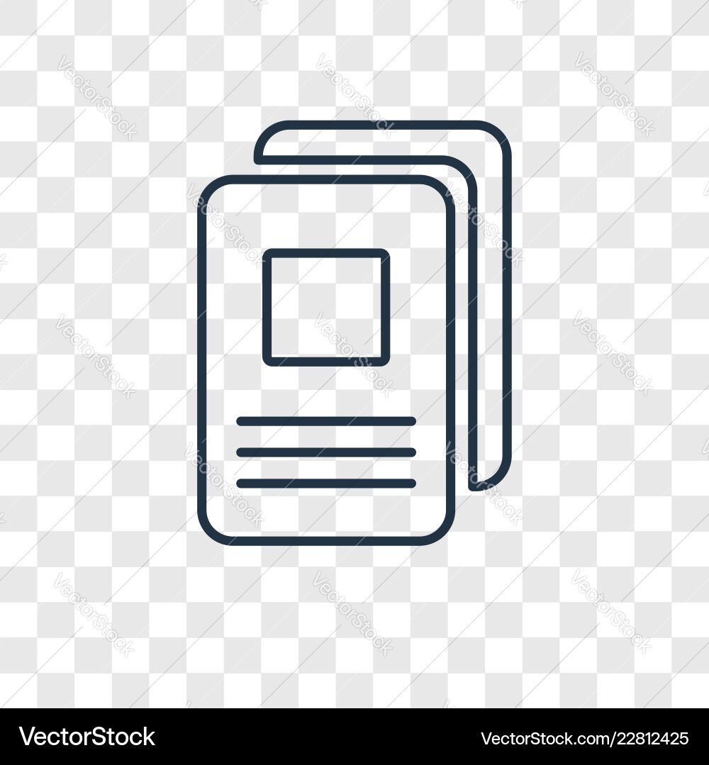 Document concept linear icon isolated Document concept linear icon isolated vector image