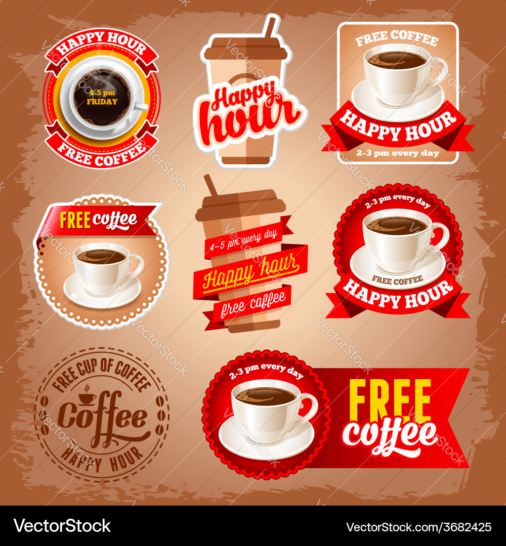 Free coffee Royalty Free Vector Image - VectorStock