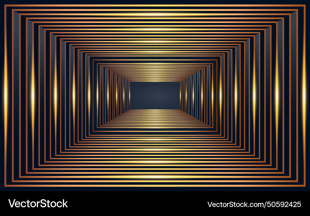Golden rectangle line background design Golden rectangle line background design Vector Image