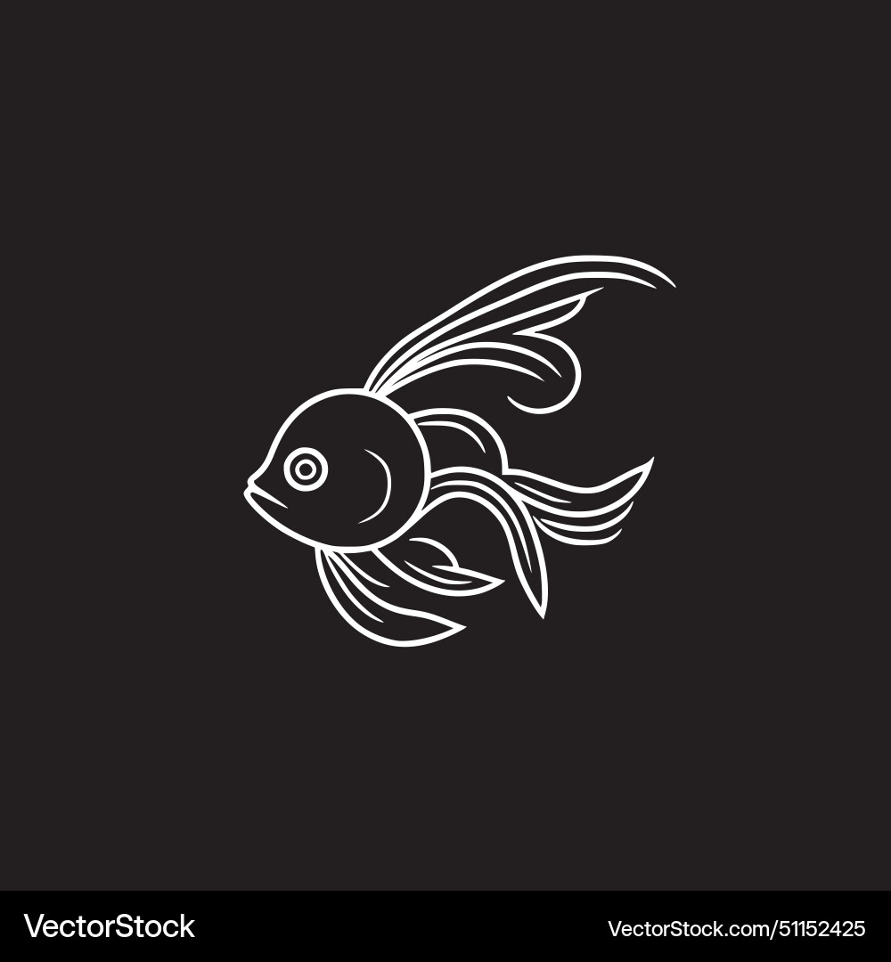 Goldfish - minimalist and simple silhouette Vector Image