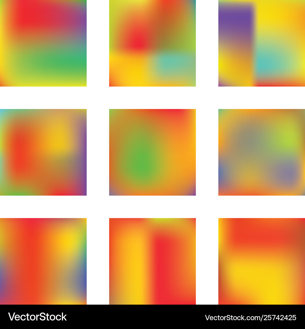 Gradient mesh painted in different colors vector image