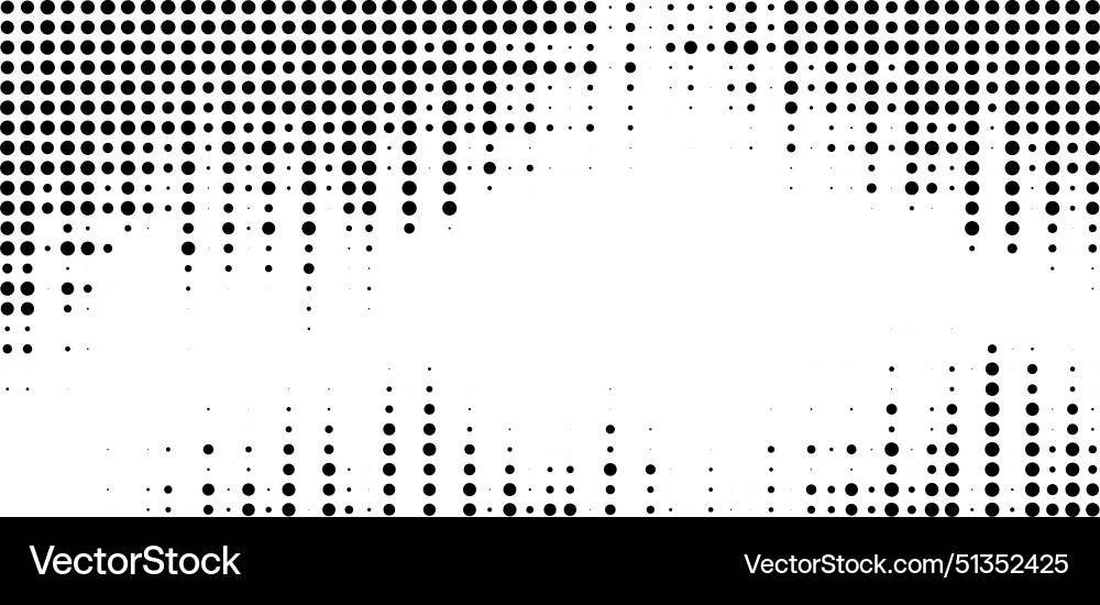 Halftone dots gradient background frame Halftone dots gradient background frame vector image