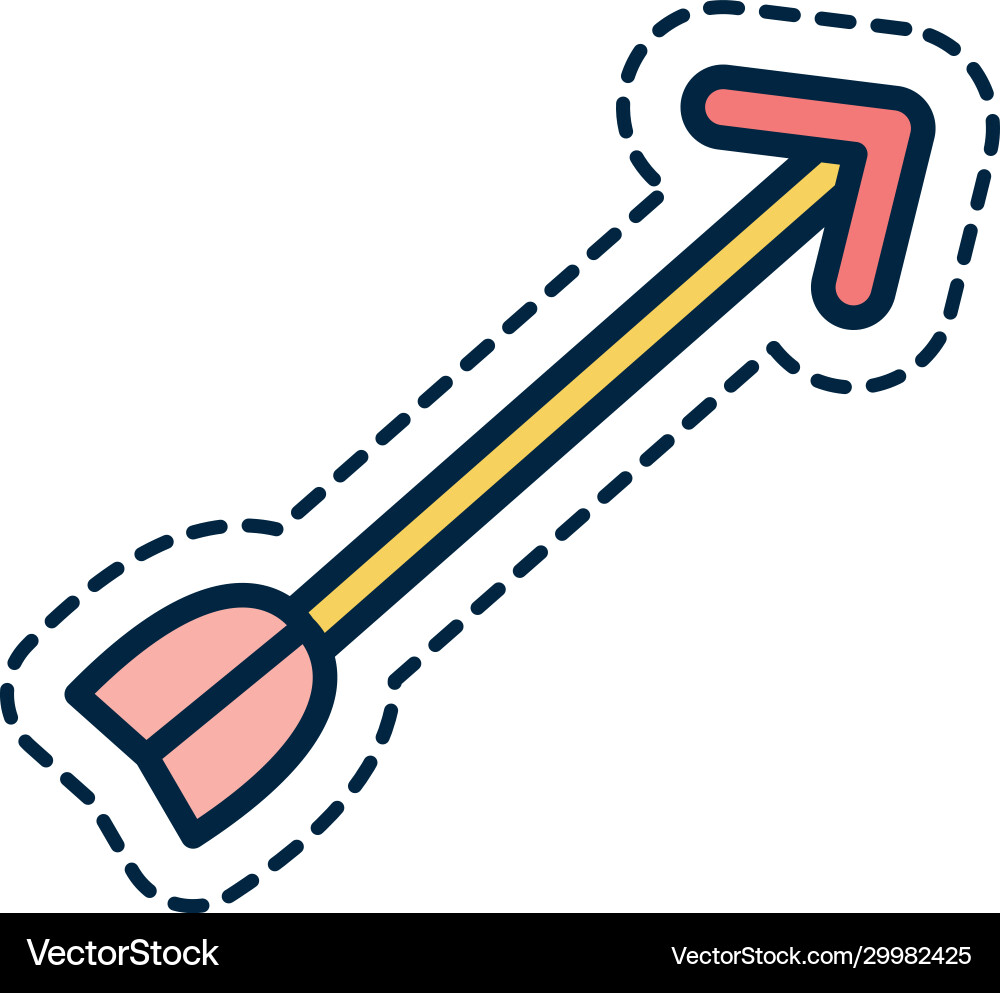 Isolated arrow line fill style icon design vector image