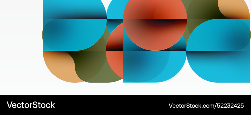 Minimal round shapes geometric abstract background Minimal round shapes geometric abstract background vector image