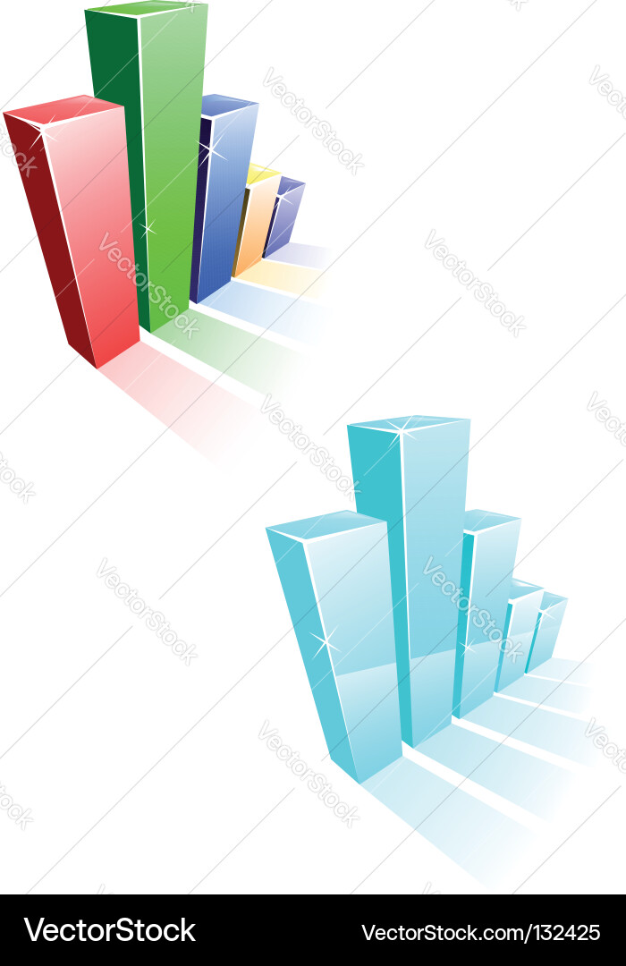 Modern Graph Icons vector image