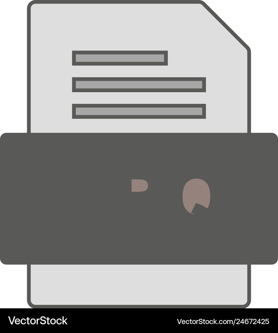 Mpq file document icon Vector Image