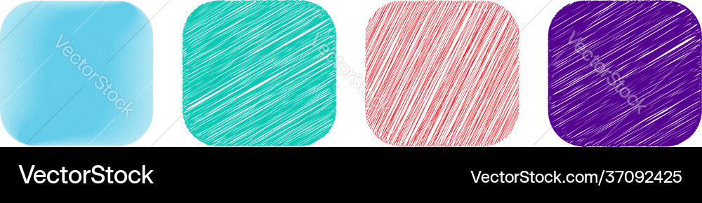 Rounded square with sketchy scribble doodle Rounded square with sketchy scribble doodle vector image
