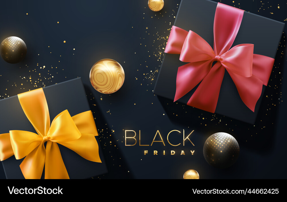 Schwarzer Freitag-Verkauf Poster mit Geschenkbox Schwarzer Freitag-Verkauf Poster mit Geschenkbox vektorbild