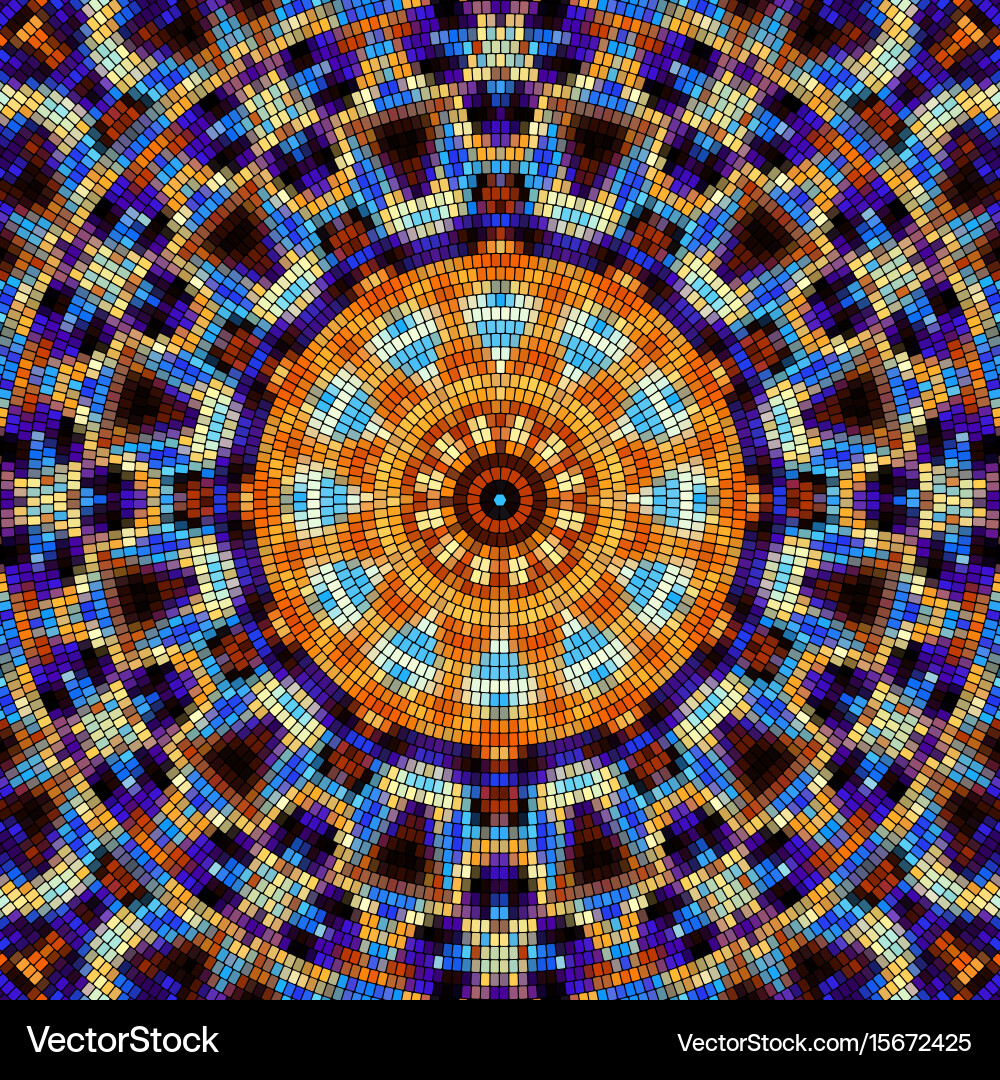 Seamless mosaic art pattern Vector Image
