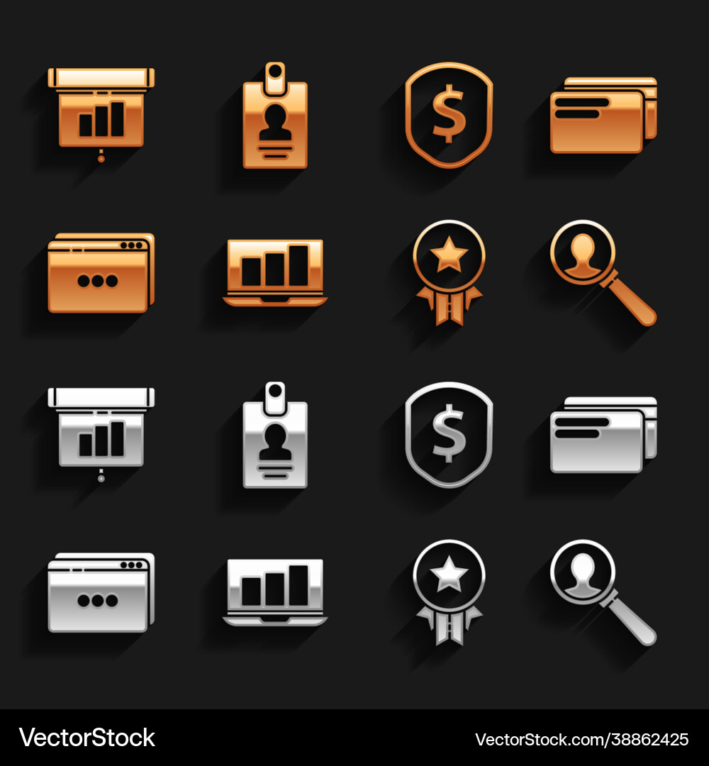 Set laptop with graph chart credit card Set laptop with graph chart credit card vector image