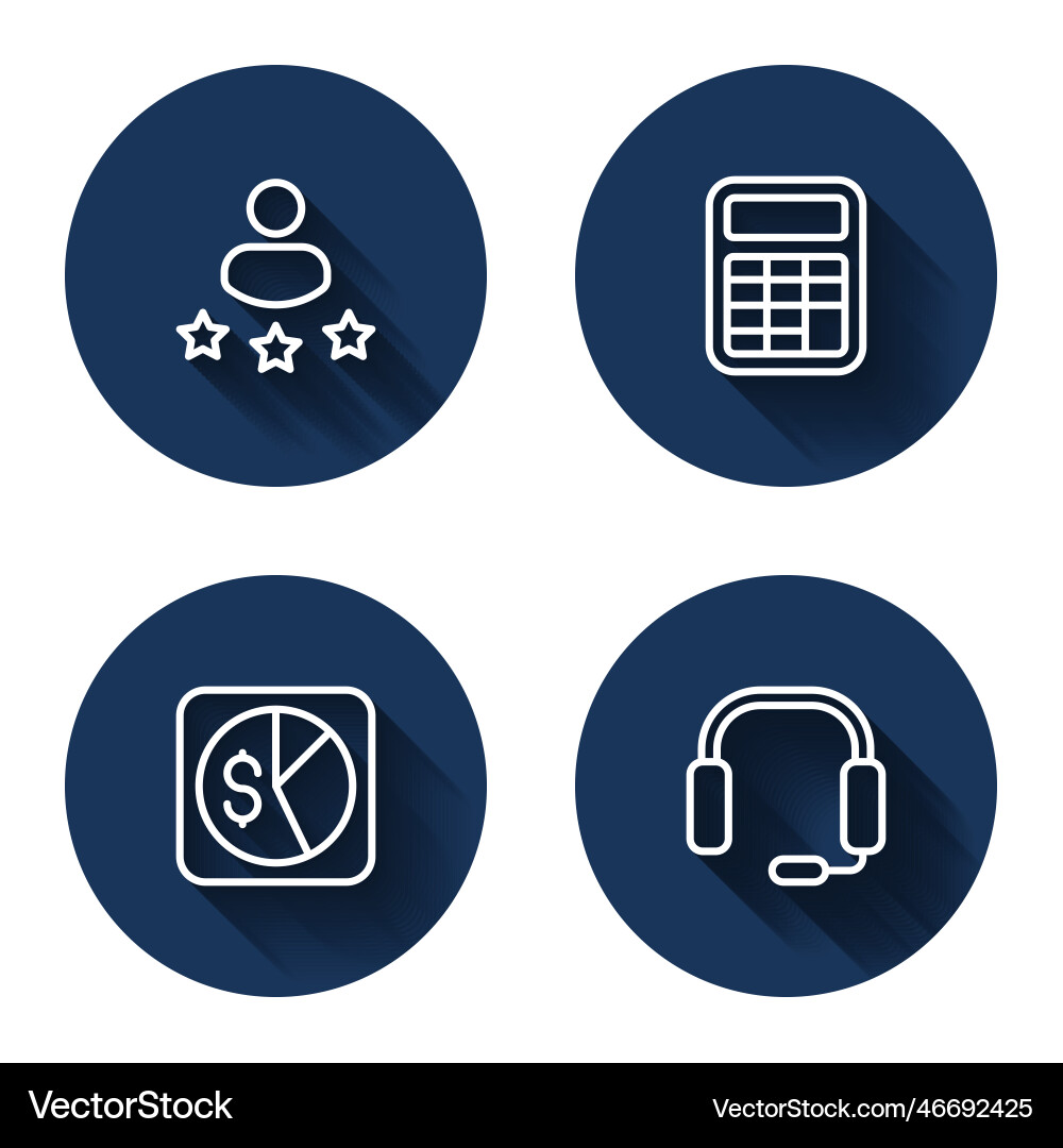 Set line consumer product rating calculator Set line consumer product rating calculator vector image