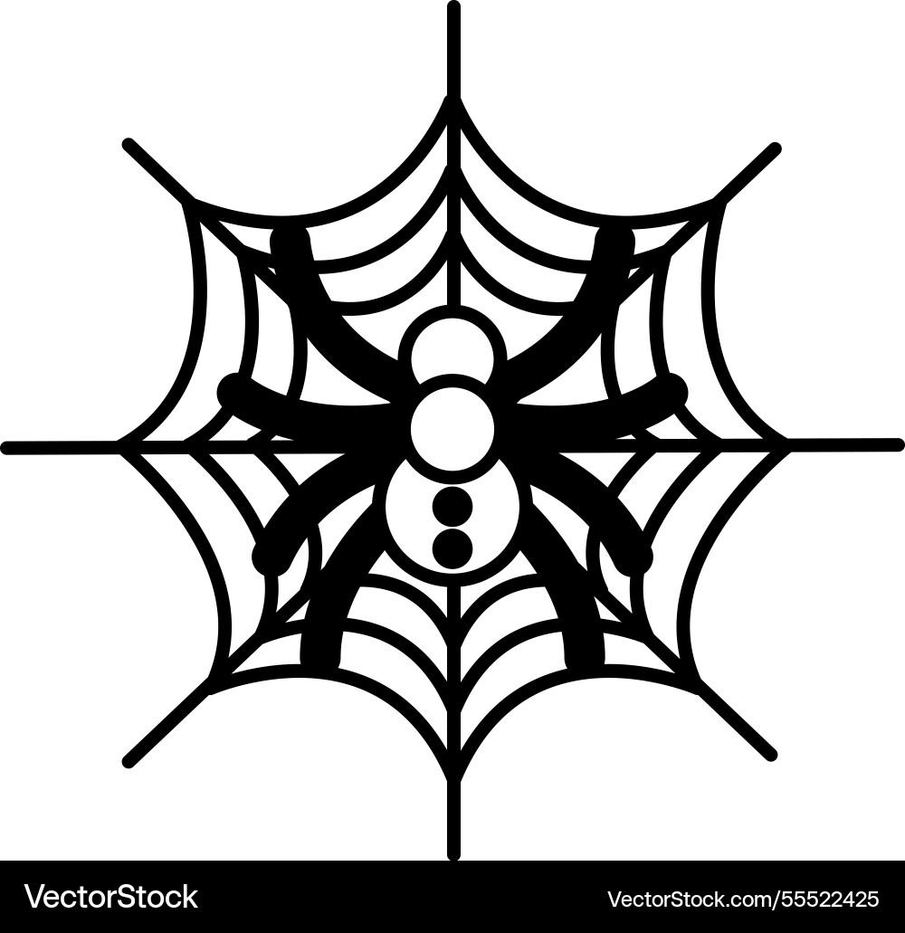 Spider web with a in the center Vector Image