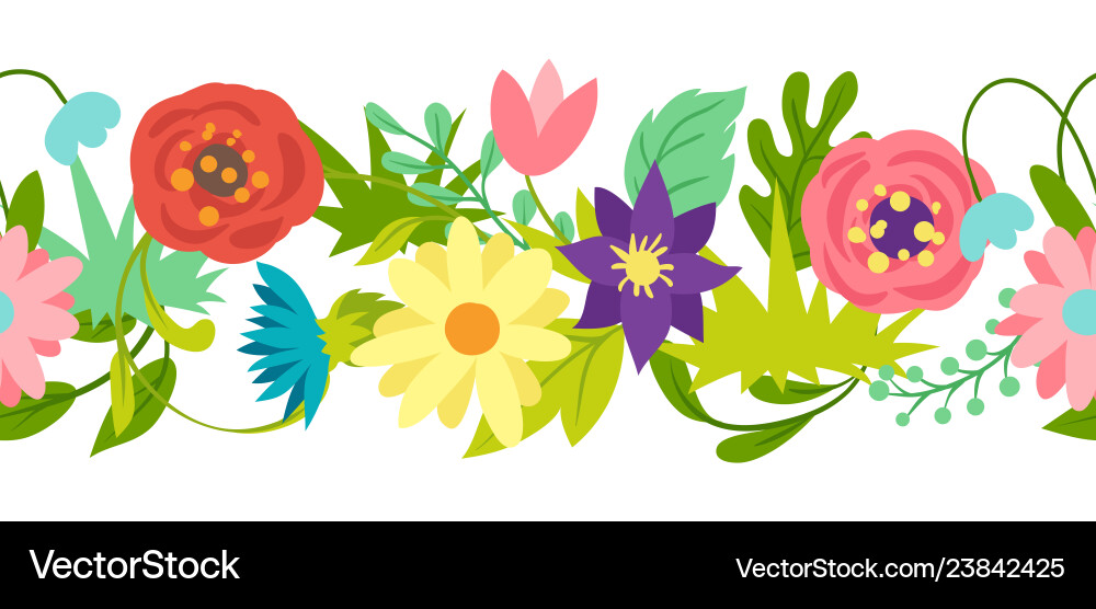 Spring Floral Pattern vector image
