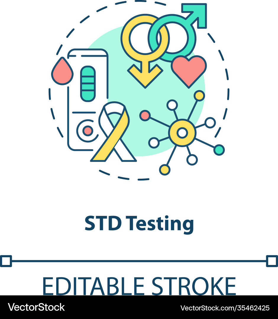 Std testing concept icon Std testing concept icon vector image