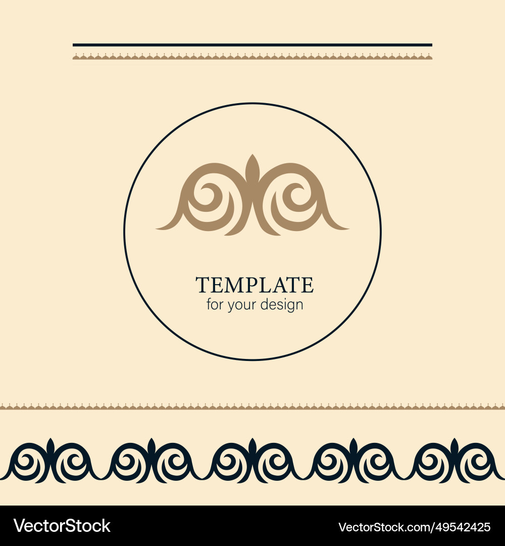 Template for your design ornamental elements Template for your design ornamental elements vector image