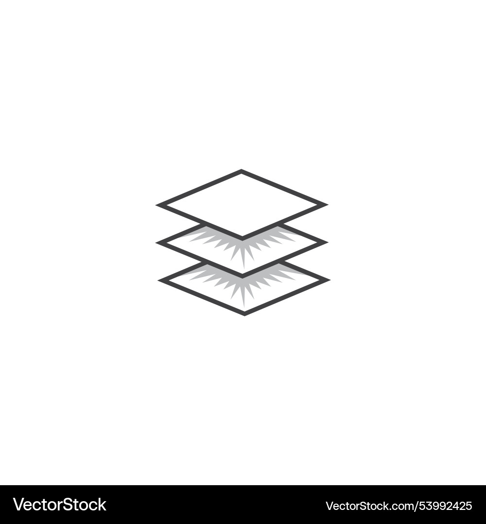 Three layer logo template elements Three layer logo template elements vector image