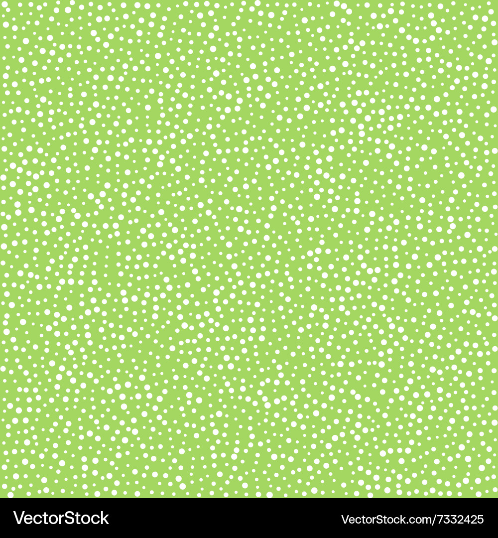 White Dots on Green Seamless Pattern Vector Image