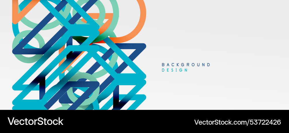 Abstract background - colorful circle lines vector image
