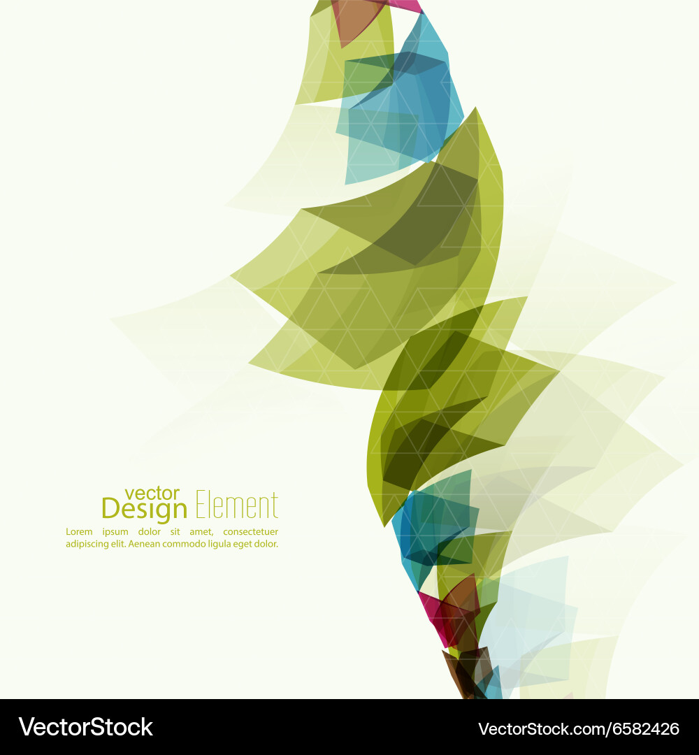 Angular geometric color shape vector image