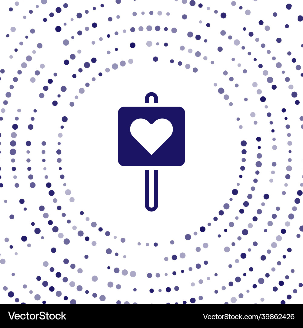 Blue map pointer with heart icon isolated on white Blue map pointer with heart icon isolated on white vector image
