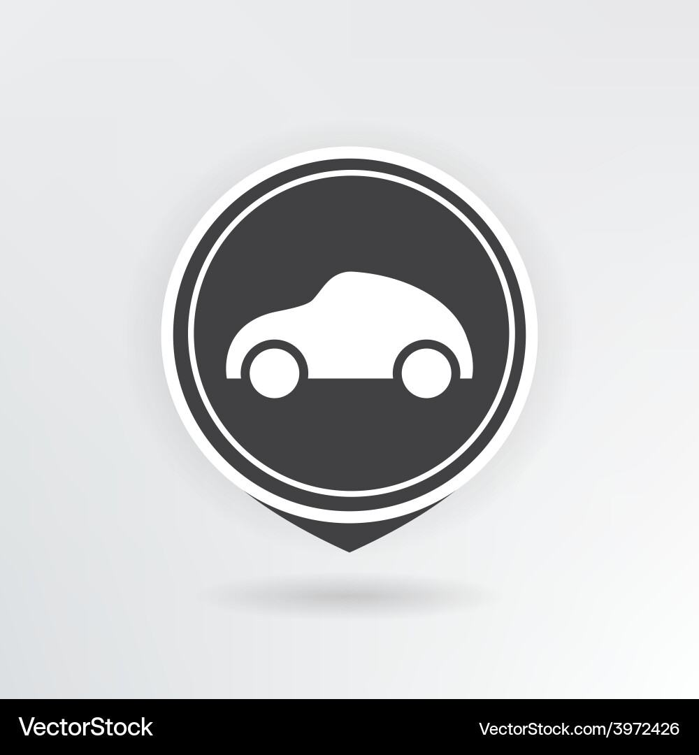 Car map pointer vector image
