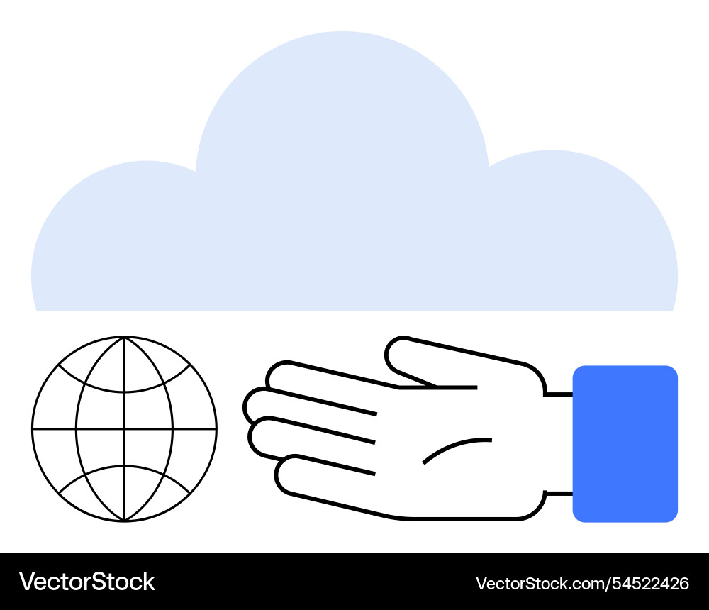 Cloud computing and global connectivity concept Cloud computing and global connectivity concept vector image