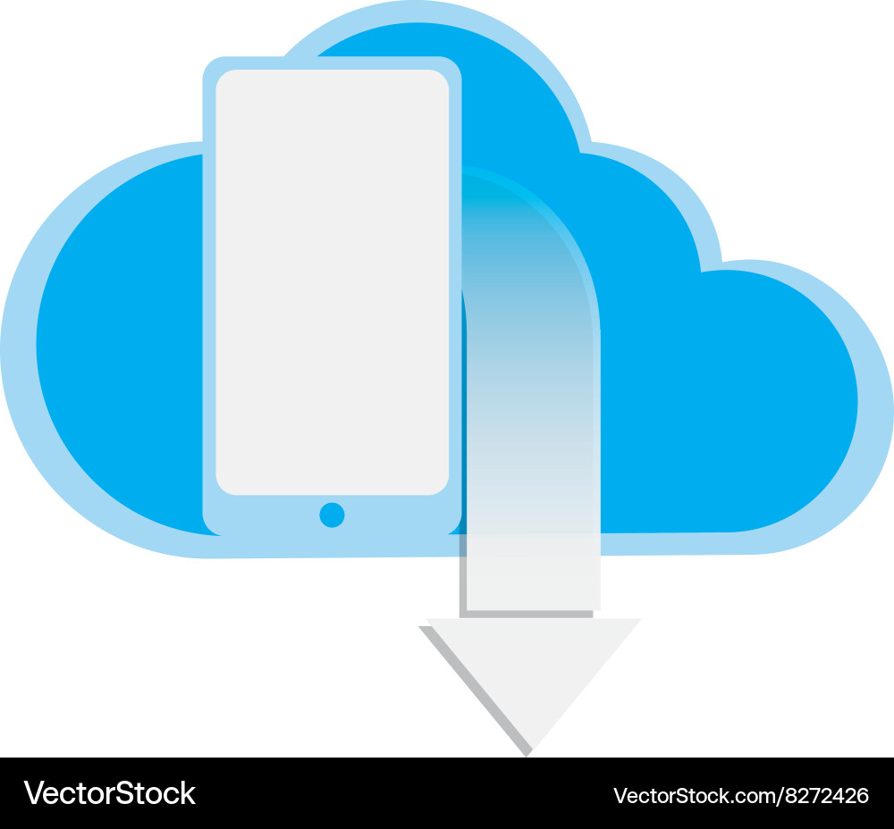 Cloud computing vector image