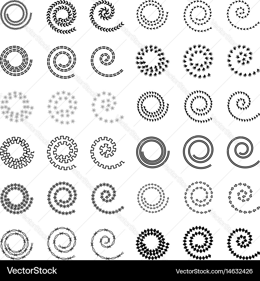 Dynamic Spiral Patterns vector image