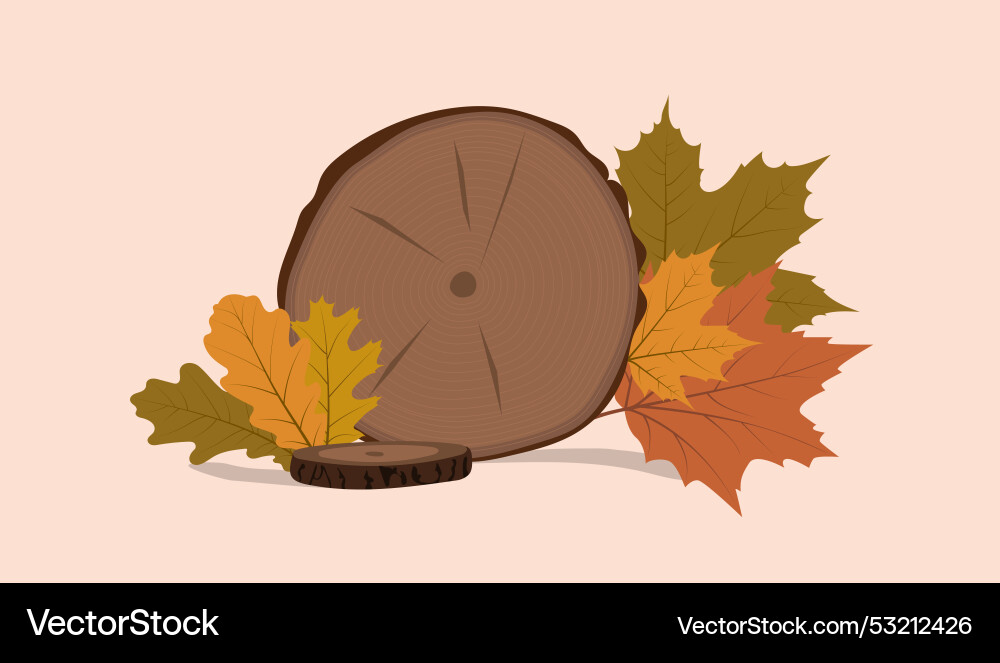 Empty wooden log with space for text Empty wooden log with space for text vector image